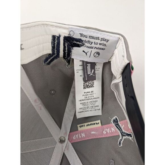 Puma Arnold Palmer AP Circle Umbrella Hat Snapback Gray Adjustable Embroidered - Picture 10 of 12